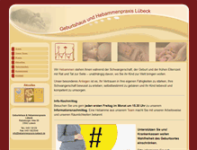 Tablet Screenshot of hebammenpraxis-luebeck.de